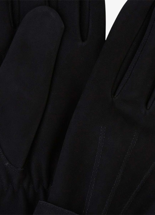 Profuomo Handschoenen van leer - detail 2 zwart