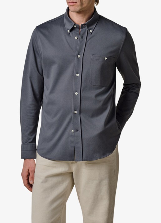 Profuomo Japanese knitted slim fit overhemd