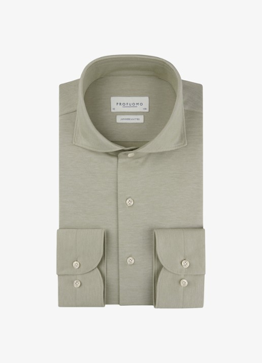 Profuomo Japanese knitted slim fit shirt