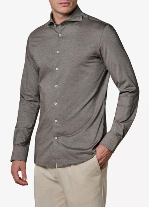 Profuomo Japanese knitted slim fit shirt