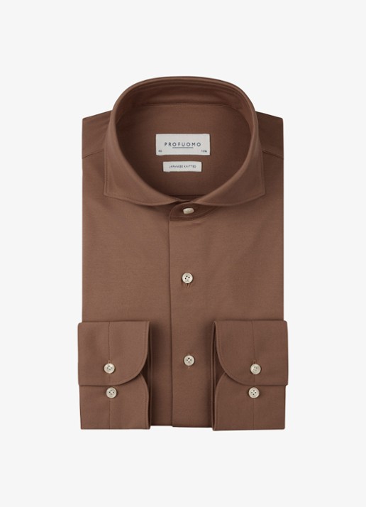 Profuomo Japanese knitted slim fit shirt