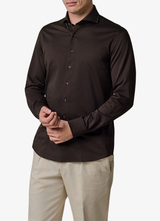 Profuomo Japanese knitted slim fit shirt