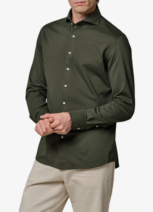 Profuomo Japanese knitted slim fit shirt