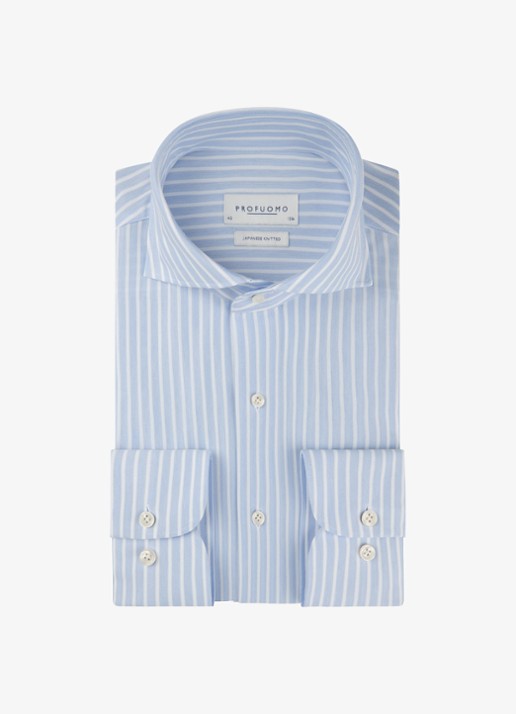 Profuomo Japanese knitted slim fit shirt