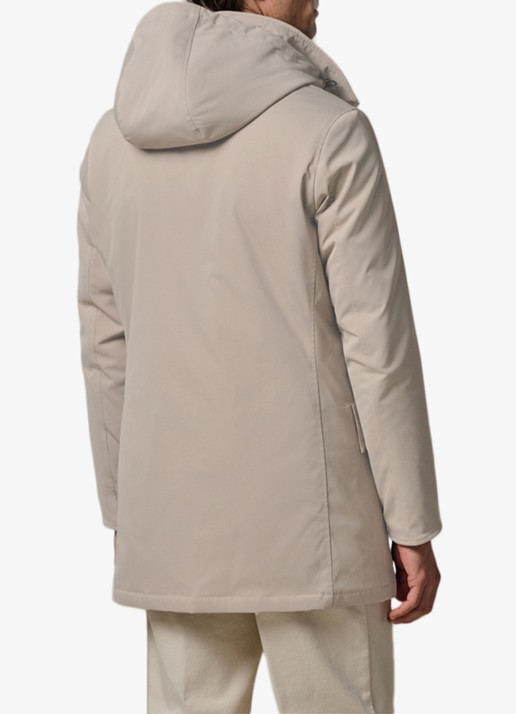 Profuomo Jas met capuchon - achterkant 3 beige