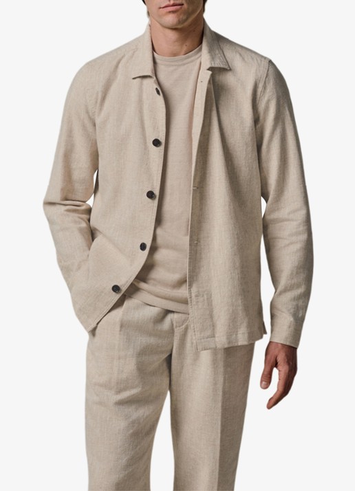 Profuomo Linen katoenen overshirt