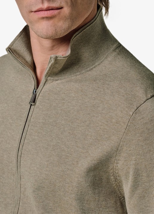 Profuomo Luxury fijngebreid vest  - detail 6 beige