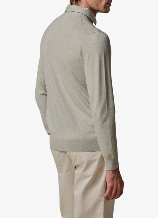 Profuomo Luxury regular fit polo - achterkant lichtgroen
