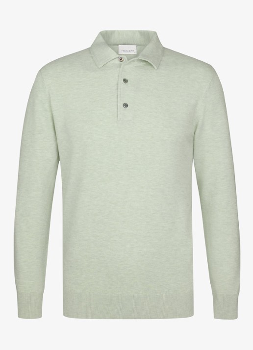 Profuomo Luxury regular fit polo - voorkant 5 lichtgroen