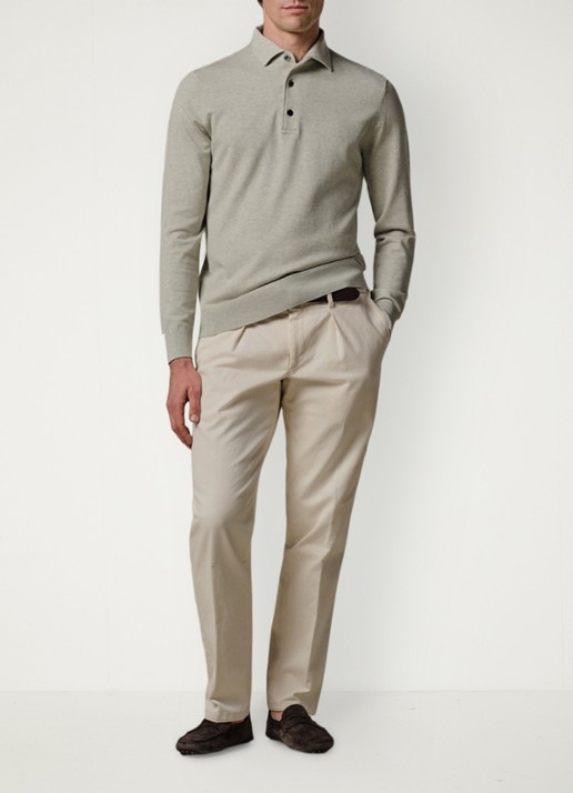 Profuomo Luxury regular fit polo - voorkant 6 lichtgroen