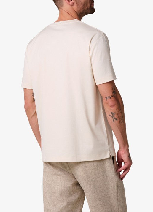 Profuomo Luxury T-shirt met stretch - achterkant 5 wit