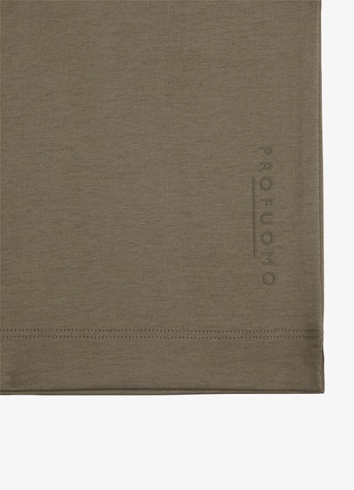 Profuomo Luxury T-shirt met stretch - detail 6 taupe