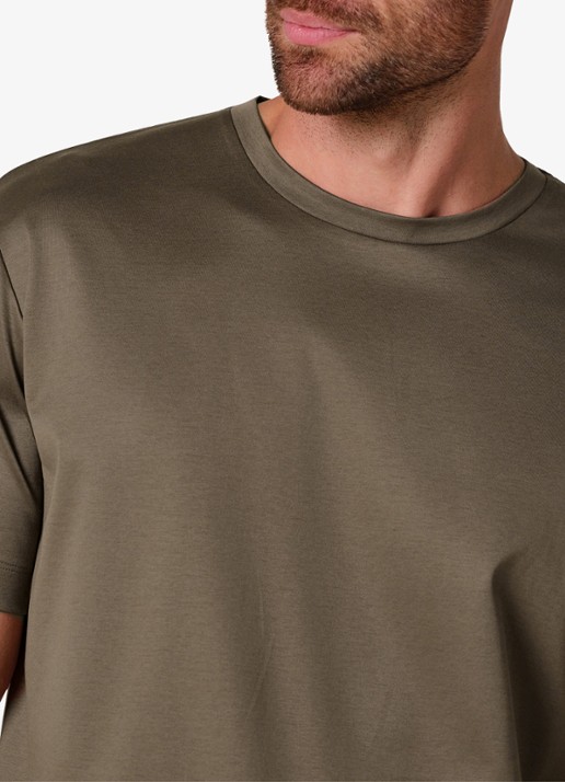Profuomo Luxury T-shirt met stretch - detail 7 taupe