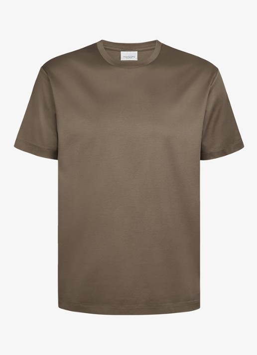 Profuomo Luxury T-shirt met stretch - voorkant taupe