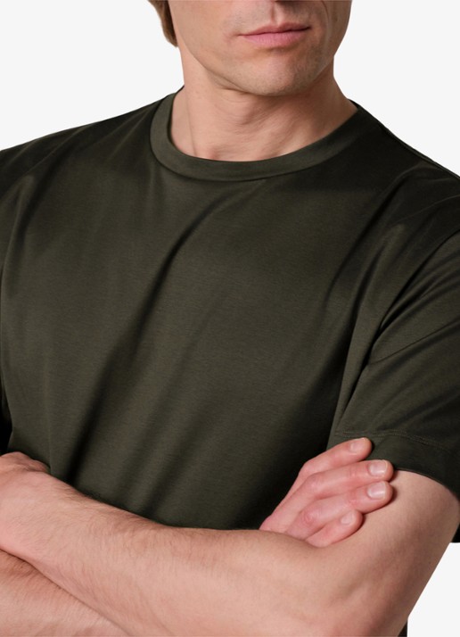 Profuomo Luxury T-shirt met stretch - detail 6 groen