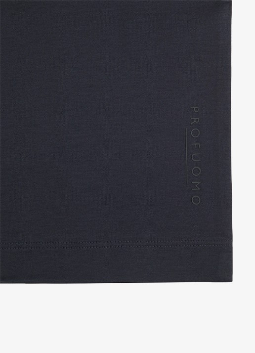 Profuomo Luxury T-shirt met stretch - detail 3 donkerblauw