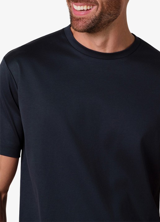Profuomo Luxury T-shirt met stretch - detail 4 donkerblauw