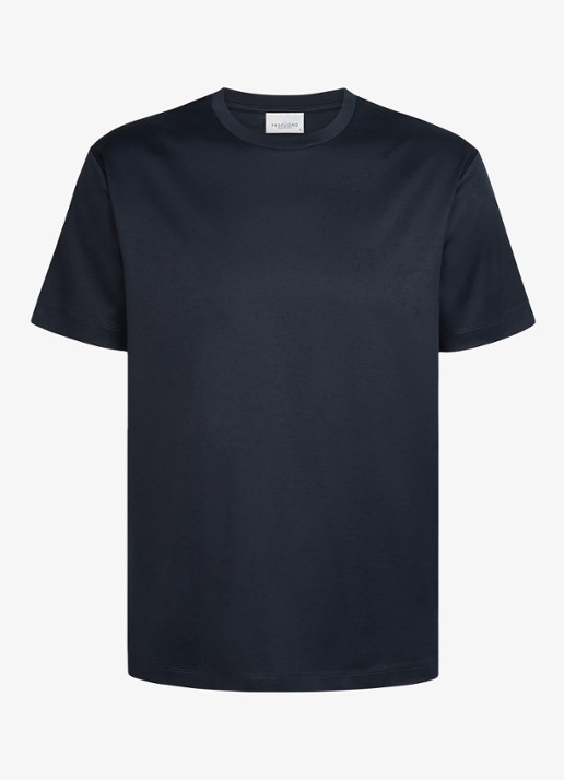 Profuomo Luxury T-shirt met stretch - voorkant 6 donkerblauw