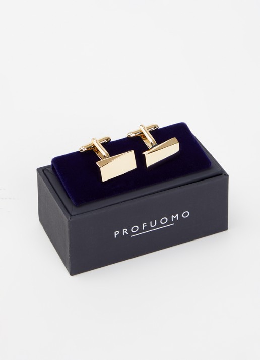 Profuomo Manchetknopen  - voorkant 2 goud
