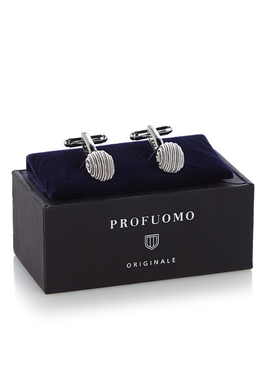 Profuomo Manchetknopen - detail zilver