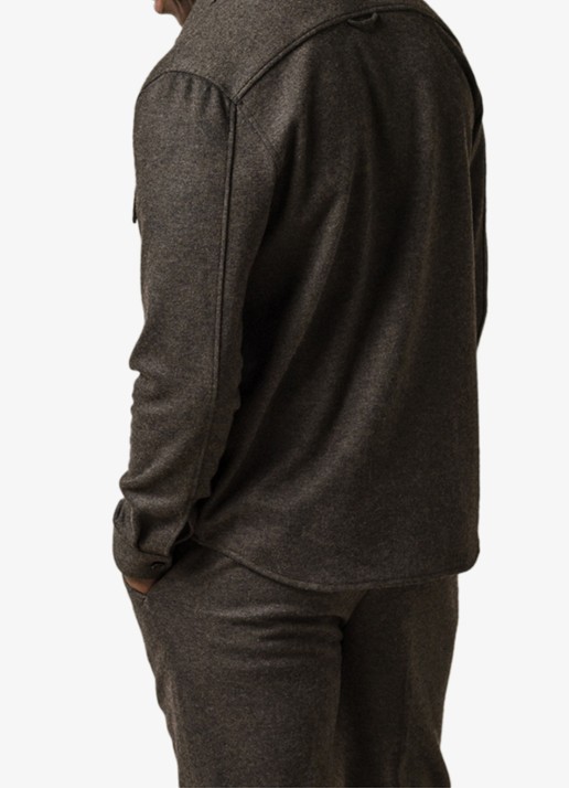 Profuomo Overshirt met borstzakken - achterkant 3 bruin