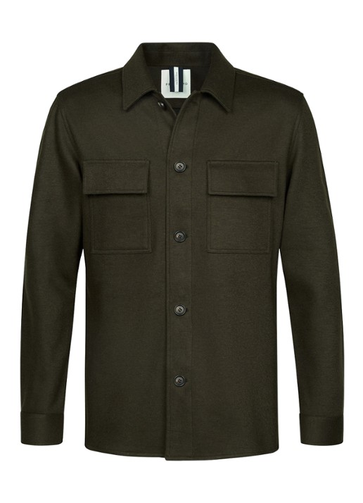 Profuomo Overshirt met borstzakken - voorkant 4 groen