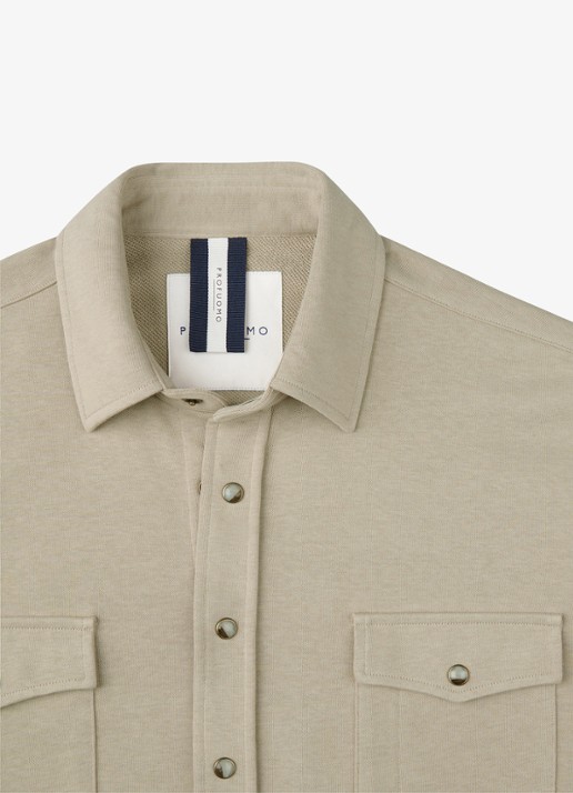 Profuomo Overshirt met borstzakken - detail 3 beige