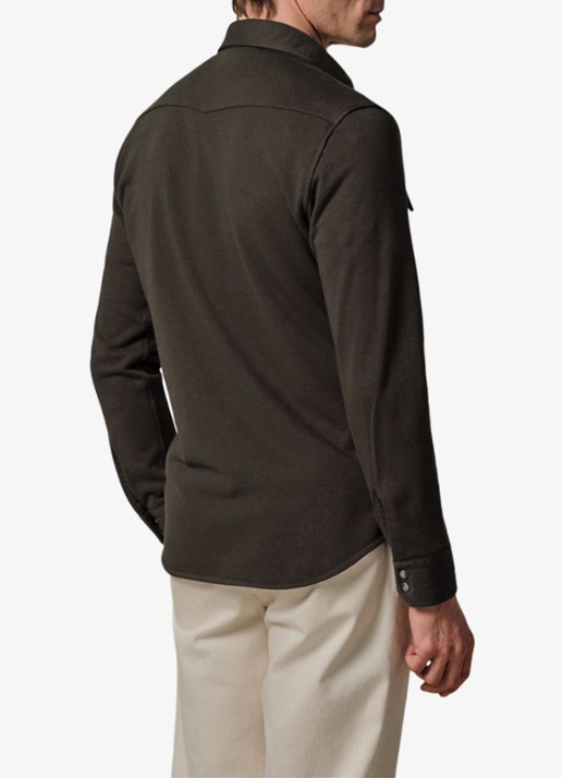 Profuomo Overshirt met borstzakken - achterkant 4 bruin