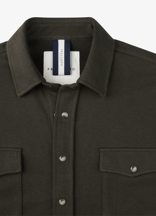 Profuomo Overshirt met borstzakken - detail 3 bruin