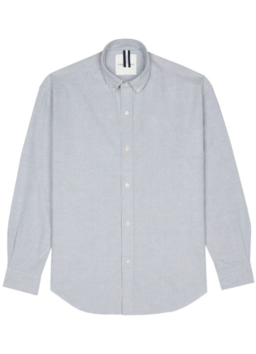 Profuomo Oxford comfort fit overhemd met button down kraag - voorkant 4 blauw