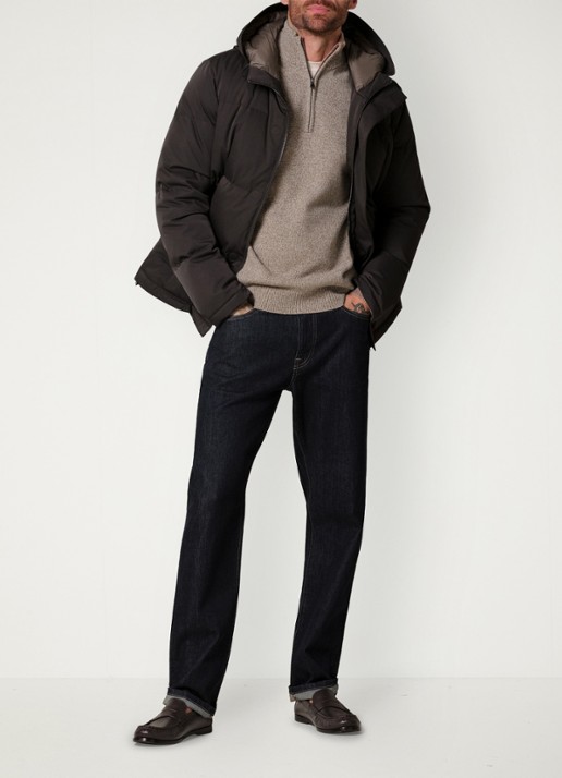 Profuomo Parka met capuchon - voorkant 5 donkerbruin