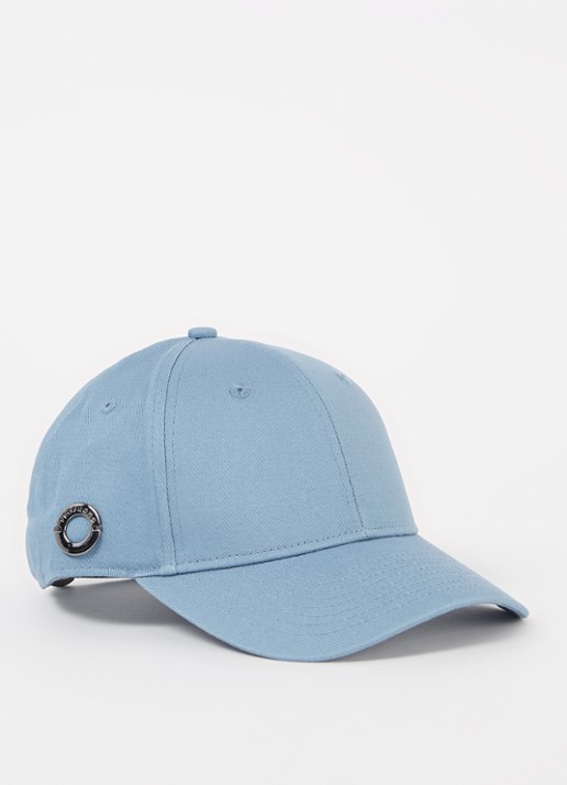 Profuomo Pet met logo - voorkant staalblauw
