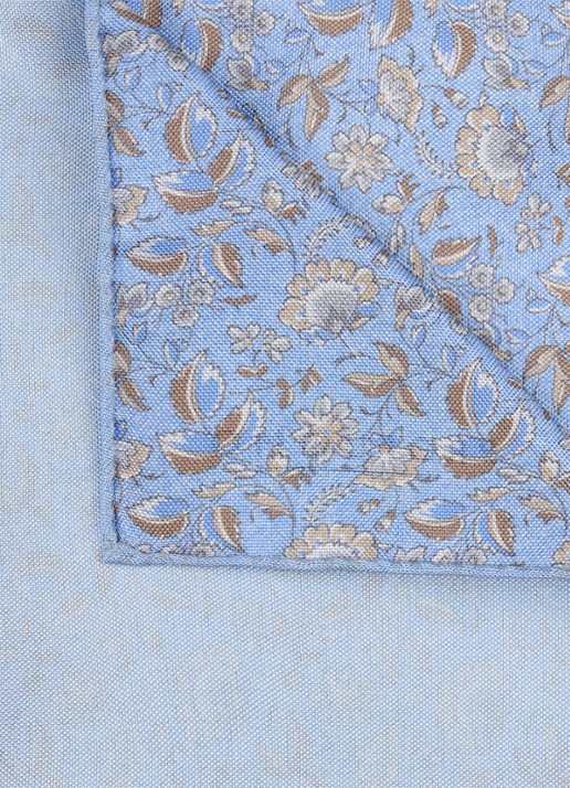 Profuomo Pochet van zijde met print