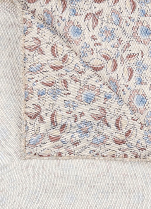 Profuomo Pochet van zijde met print