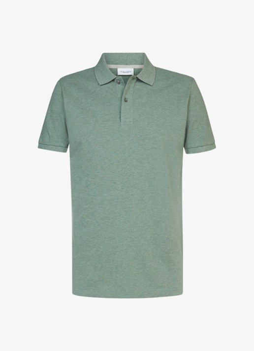 Profuomo Polo in pique - voorkant groen