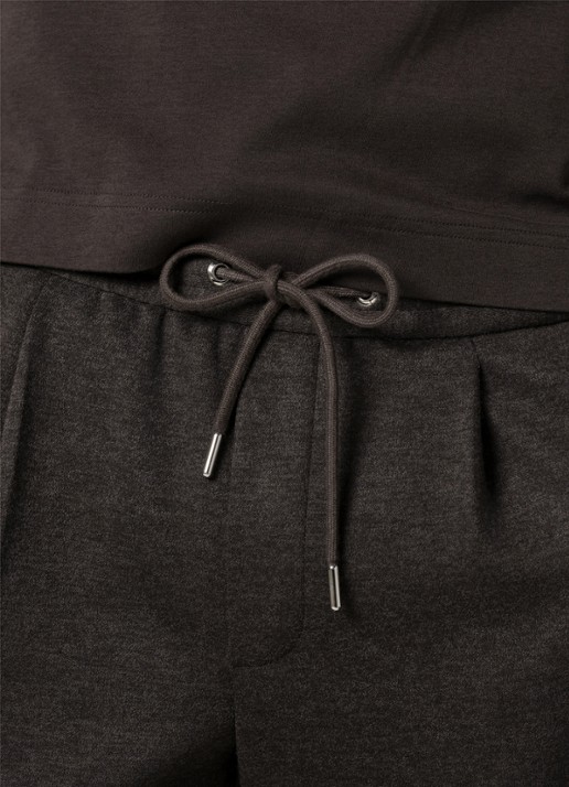 Profuomo Regular fit broek in wolblend - detail 5 donkerbruin