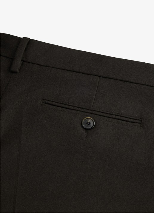 Profuomo Regular fit chino in kasjmierblend - detail 4 donkerbruin