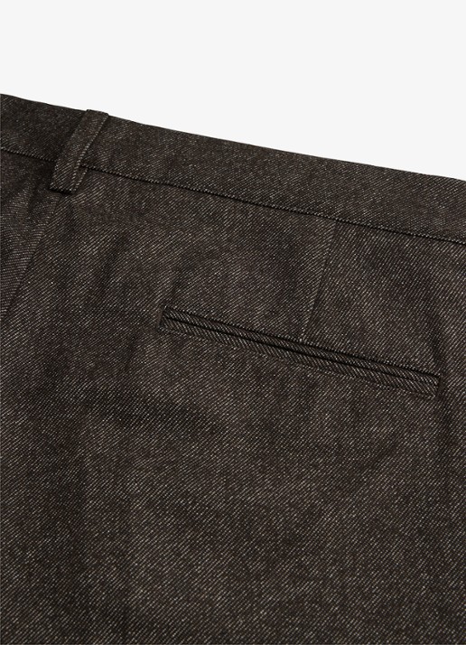 Profuomo Regular fit chino in wolblend - detail 3 bruin