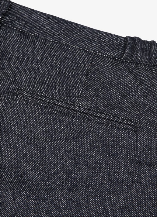 Profuomo Regular fit chino in wolblend - detail 5 donkerblauw