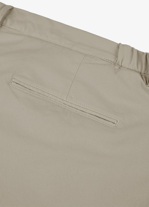 Profuomo Regular fit chino met steekzakken en stretch - detail 2 beige