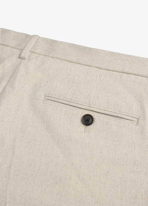 Profuomo Regular fit chino met steekzakken - detail 4 creme