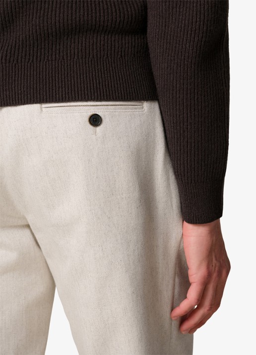 Profuomo Regular fit chino met steekzakken - detail 5 creme
