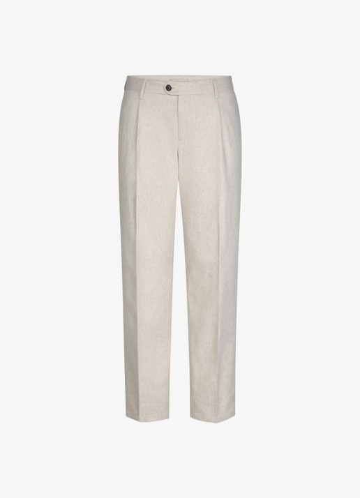 Profuomo Regular fit chino met steekzakken - voorkant creme