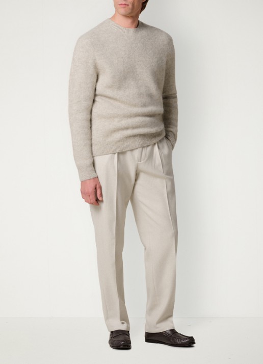 Profuomo Regular fit chino van wol - voorkant 6 beige