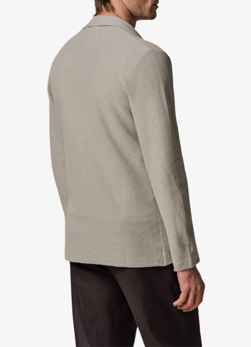 Profuomo Regular fit colbert met structuur - achterkant 6 gebroken wit