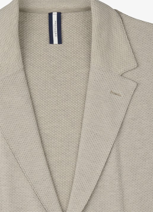 Profuomo Regular fit colbert met structuur - detail 3 gebroken wit