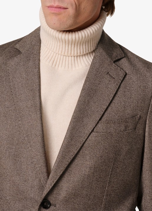 Profuomo Regular fit colbert van wol - detail 5 bruin