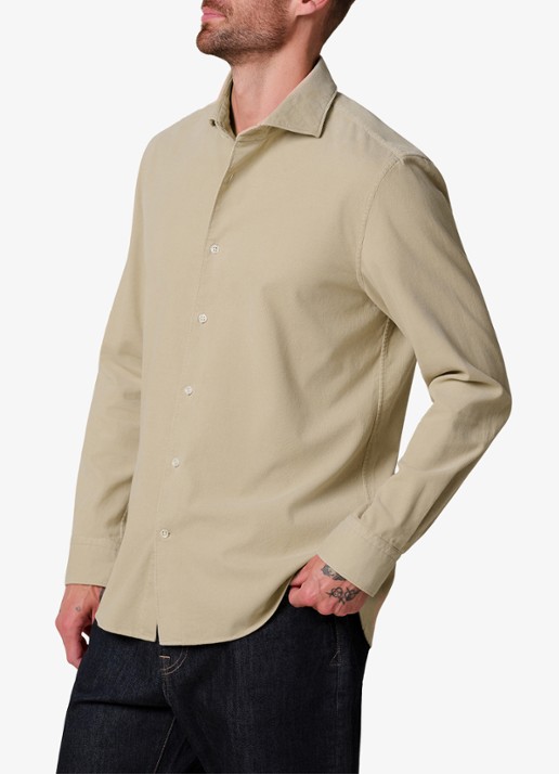 Profuomo Regular fit overhemd van corduroy