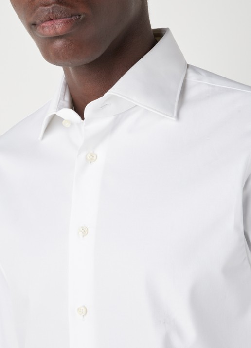 Profuomo Regular fit overhemd van katoen  - detail 3 wit