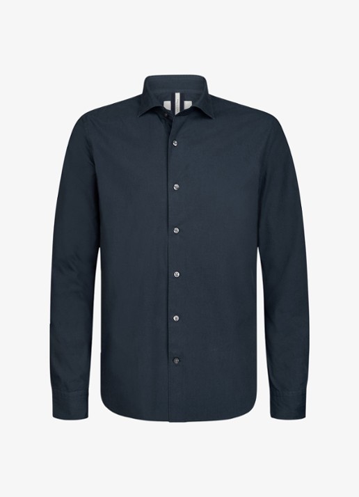 Profuomo Regular fit overhemd - voorkant 4 donkerblauw